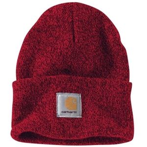 Carhartt Beanie - Red/Black Speckled Color